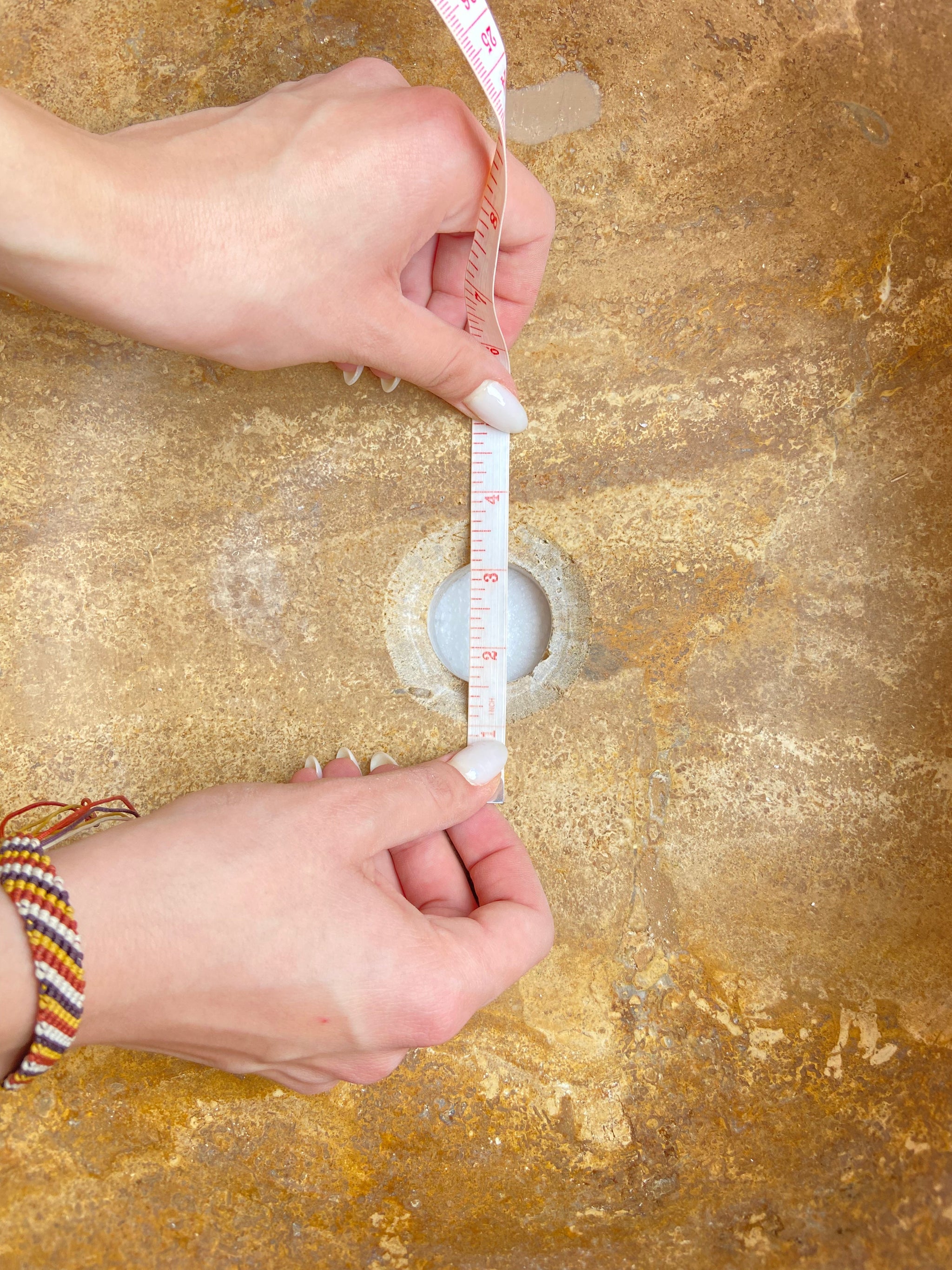 Valencia Travertine Vessel Bathroom Sink Honed Inside and Sand-Blasted Outside (D)16" (H)6" by GobekDesign