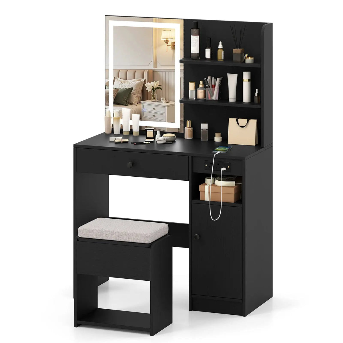 Vanity Desk with Mirror and Lights, photo 9 of 9
