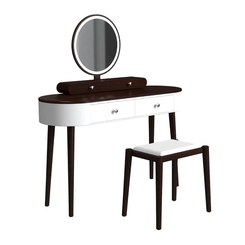 Makeup Vanity Table Set with LED Mirror and 3 Spacious Drawers by DirectDeals