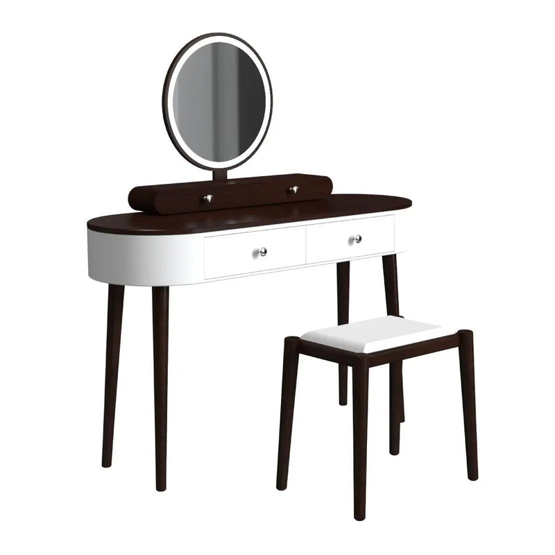 Makeup Vanity Table with LED Mirror and 3 Drawers by DirectDeals