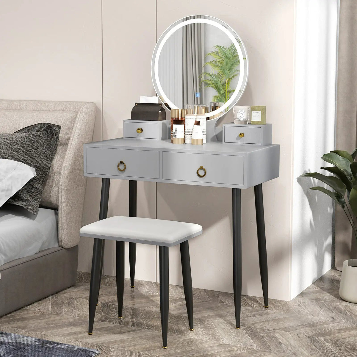 Vanity Table Set with Mirror
