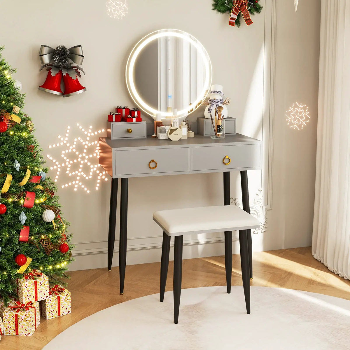 Vanity Table Set with Mirror, photo 2 of 9