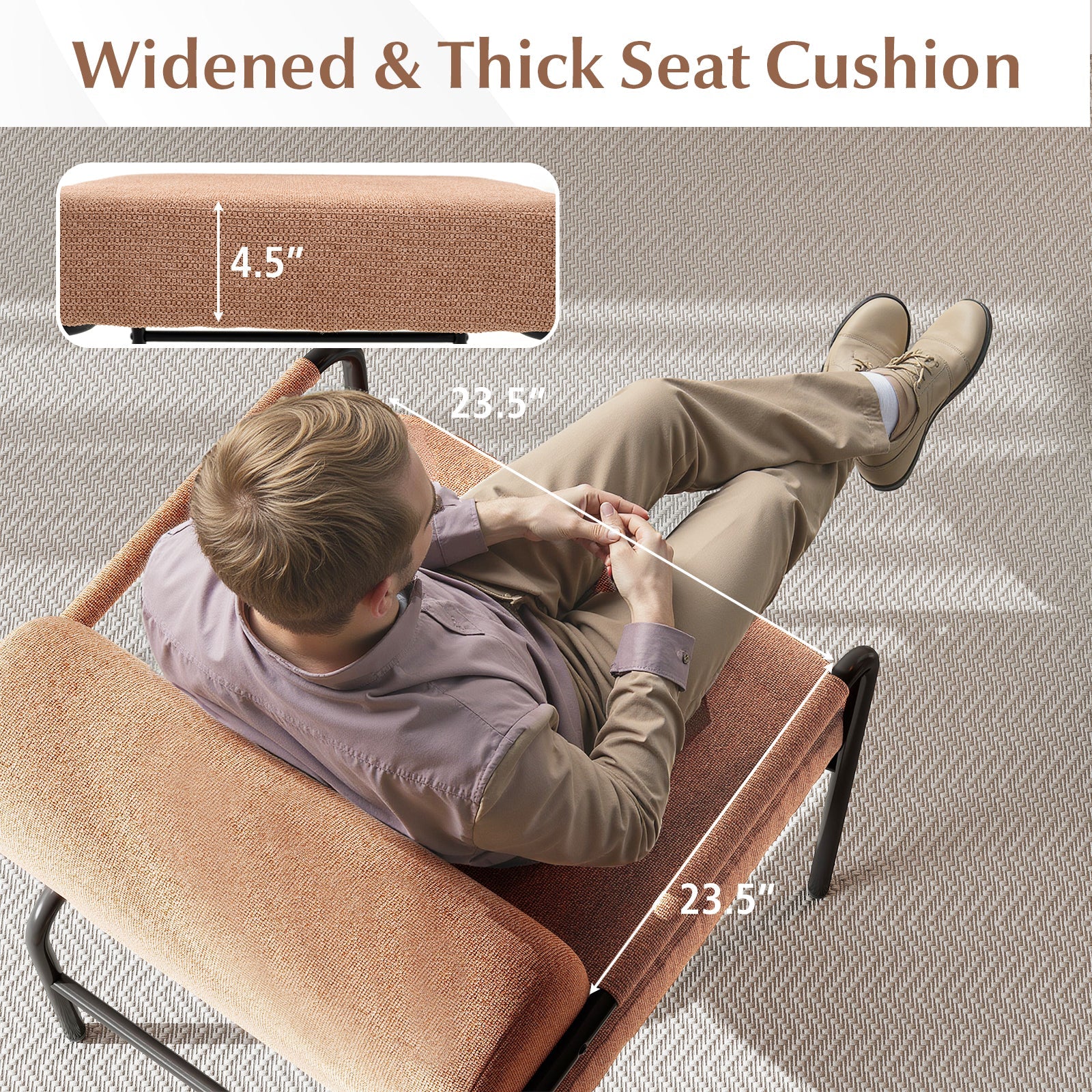 Velvet Upholstered Accent Chair with Cylindrical Backrest and Metal Armrests by DirectDeals