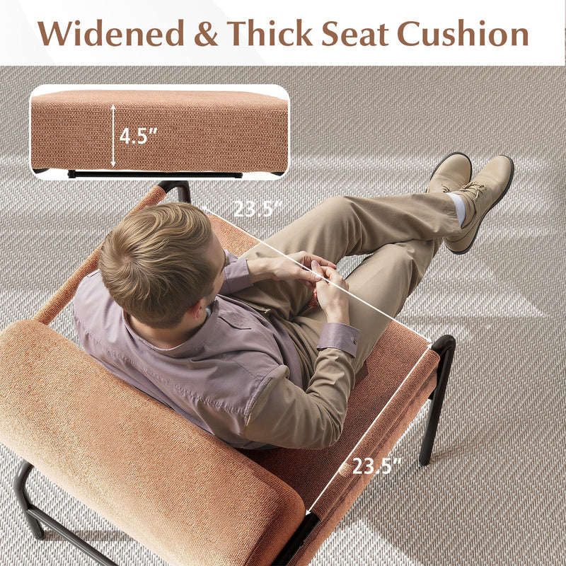 Velvet Upholstered Accent Chair with Cylindrical Backrest and Metal Armrests by DirectDeals