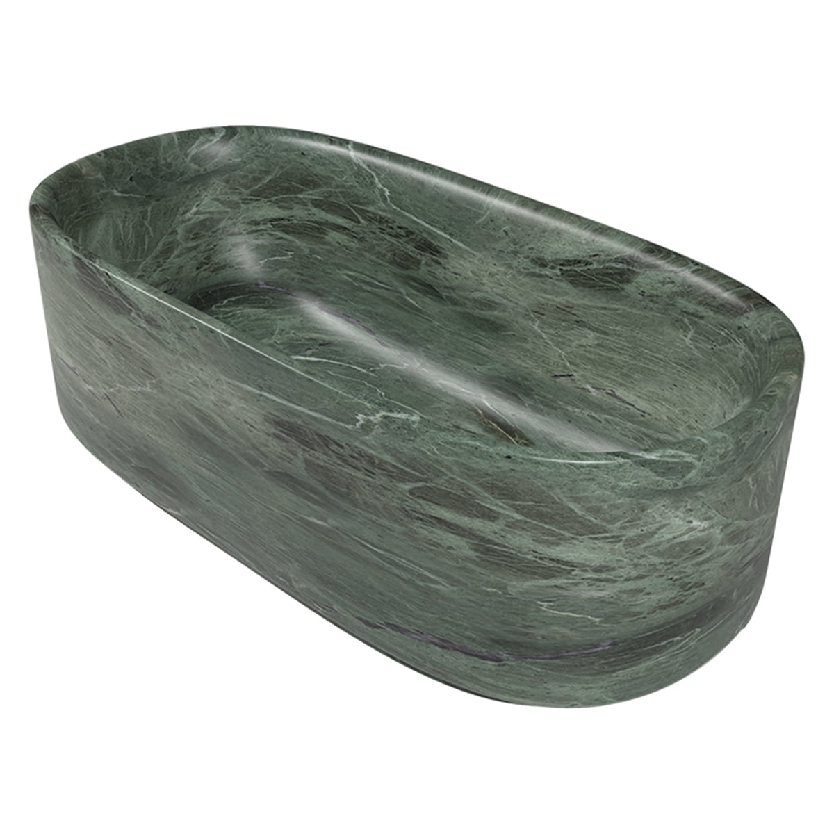 Verde Antico marble bathtub customizable and made to order