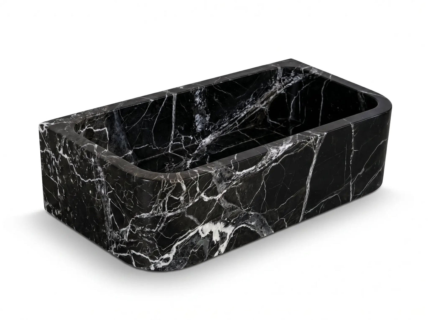Verde Antico Marble Rectangular Wall-Mount Bathroom Sink 25x13 by GobekDesign