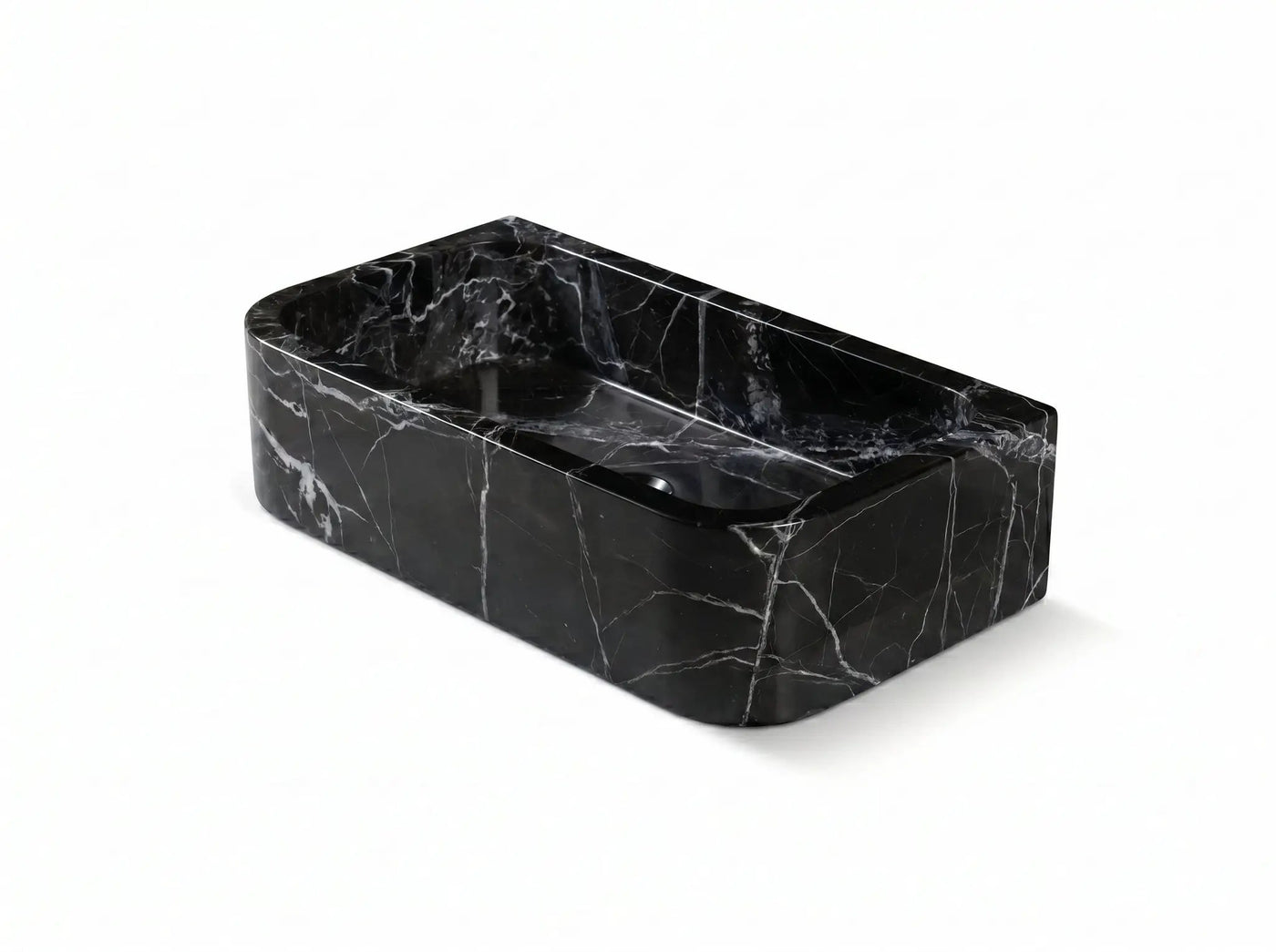 Verde Antico Marble Rectangular Wall-Mount Bathroom Sink 25x13 by GobekDesign