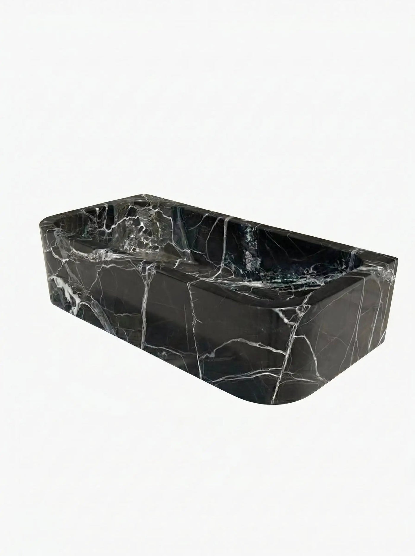 Verde Antico Marble Rectangular Wall-Mount Bathroom Sink 25x13 by GobekDesign