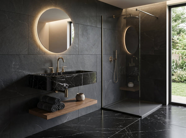 Verde Antico Marble Rectangular Wall-Mount Bathroom Sink 25x13