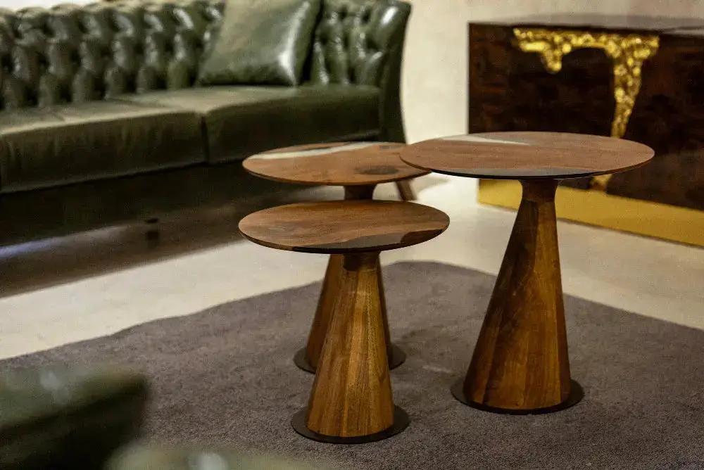 Resin Nesting Tables - Versatile Zigzag Epoxy Coffee Table Set, photo 2 of 15