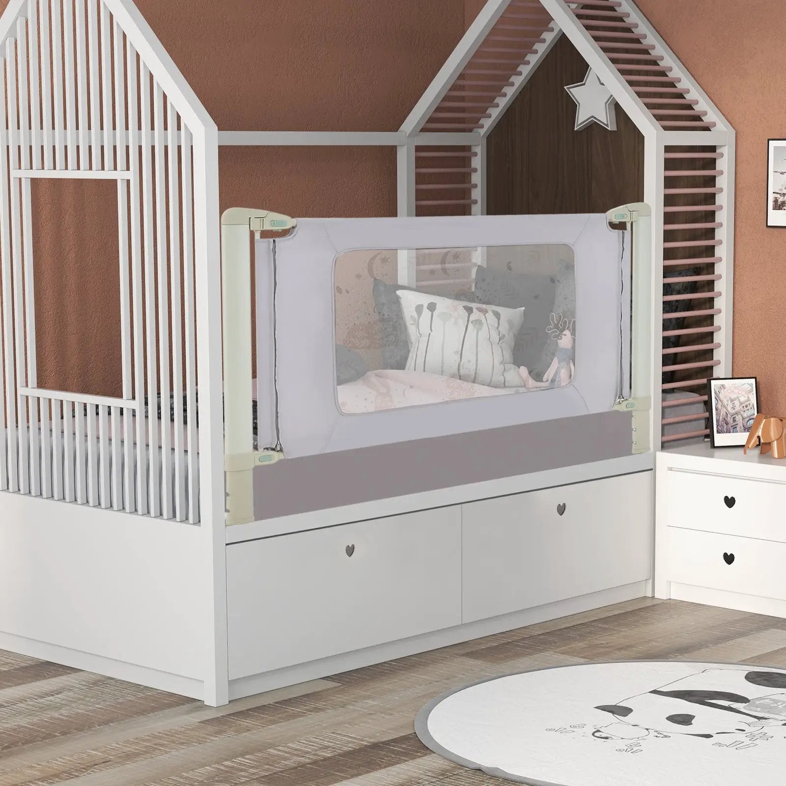 Vertical Lifting Bed Rail for Toddlers with Double Lock by DirectDeals