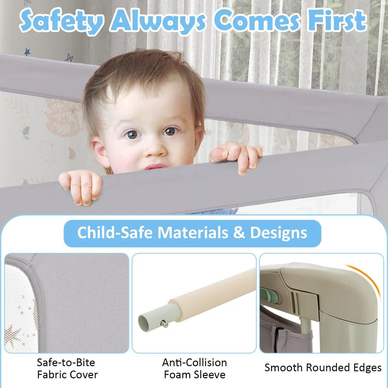 Vertical Lifting Bed Rail for Toddlers with Double Lock by DirectDeals