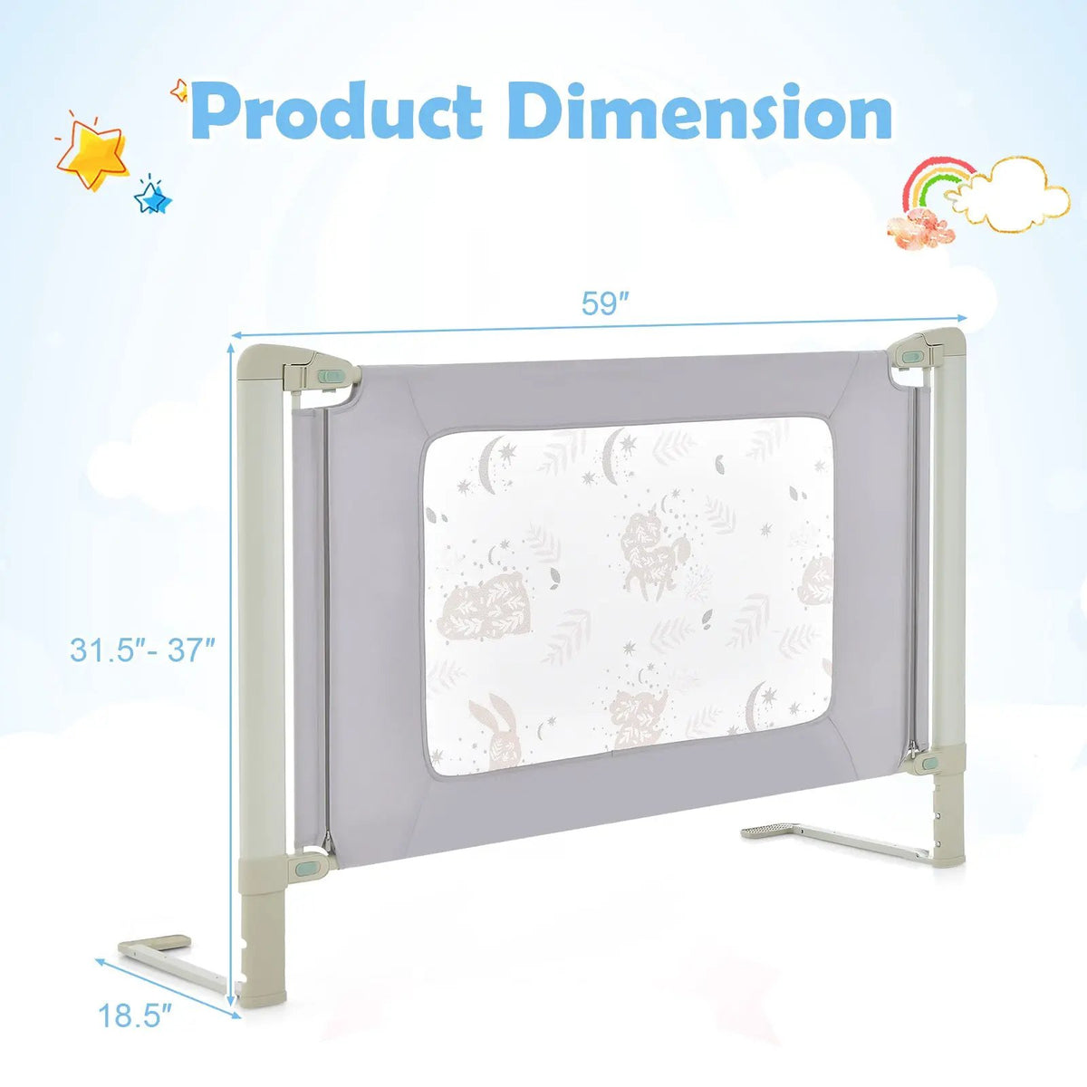 Vertical Lifting Bed Rail for Toddlers with Double Lock, photo 4 of 10