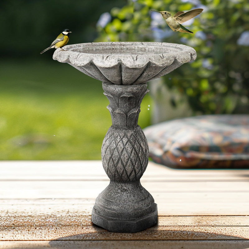 Concrete Pineapple Bird Bath Classical Pedestal 24 Inch, photo 5 of 12