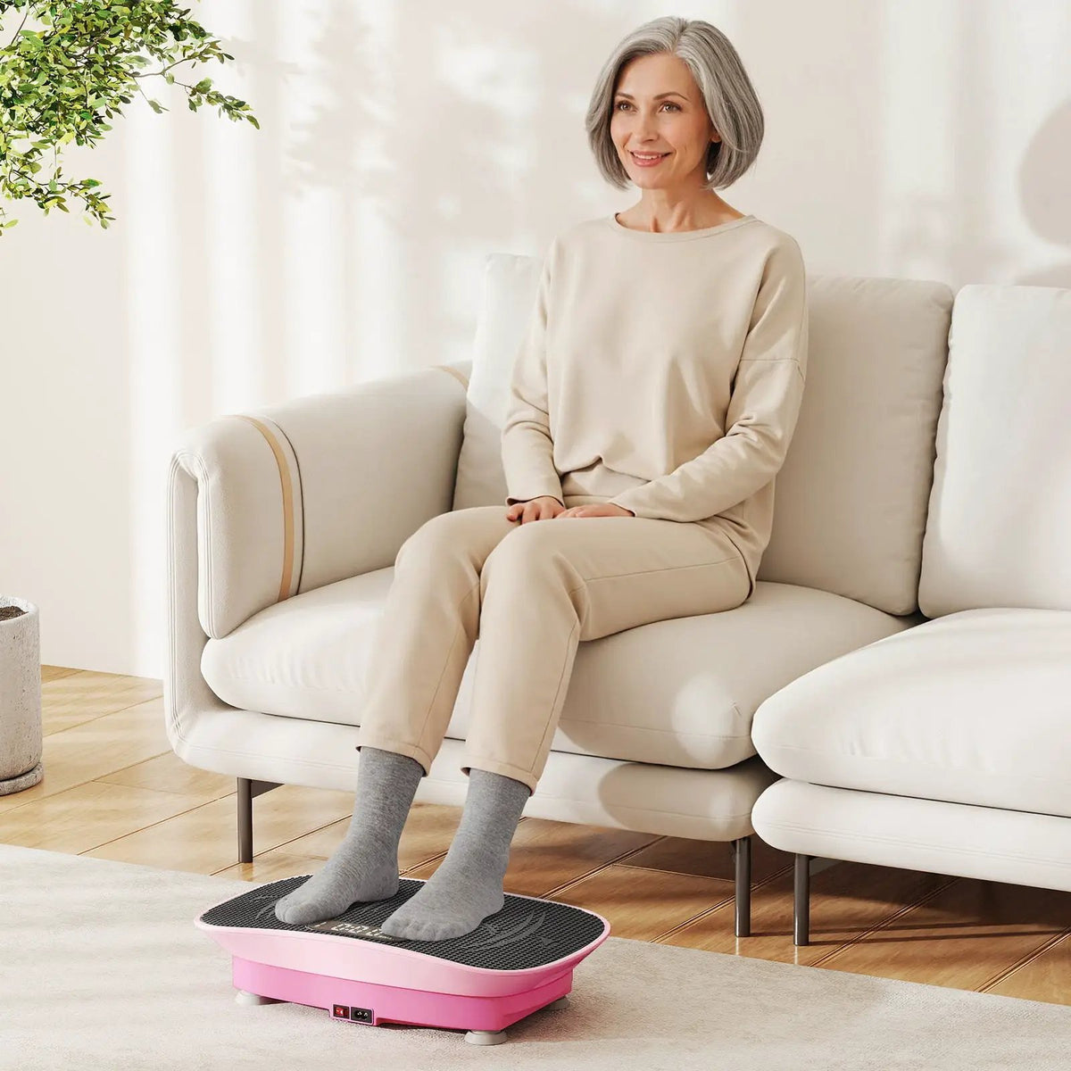 Vibration Plate Exercise Machine for Lymphatic Drainage and Weight Loss with 10 Speed Intensities, photo 6 of 56