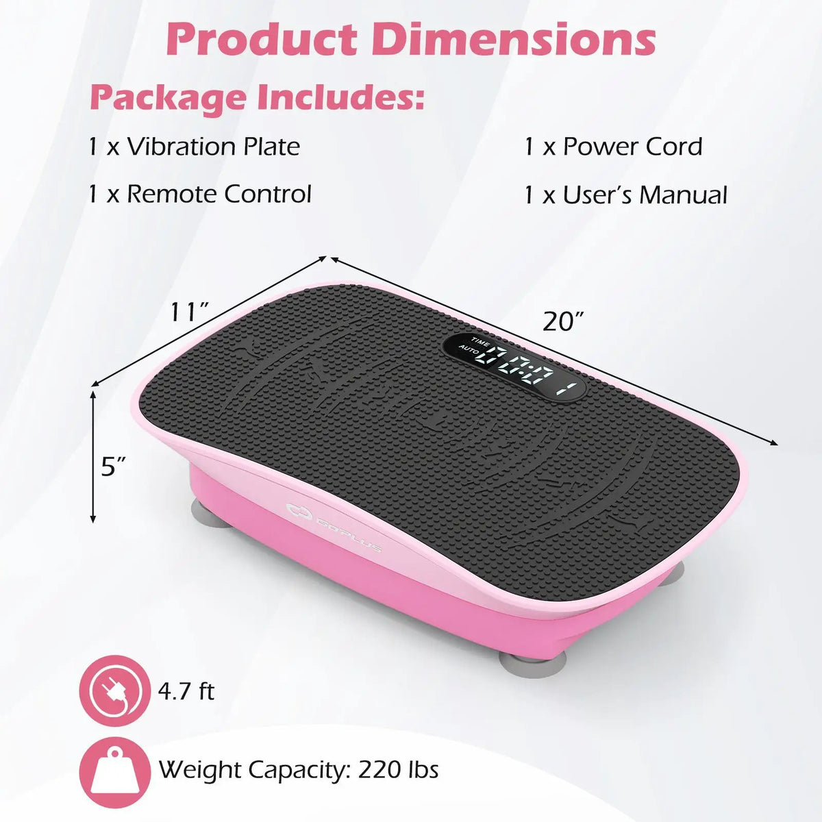 Vibration Plate Exercise Machine for Lymphatic Drainage and Weight Loss with 10 Speed Intensities, photo 26 of 56