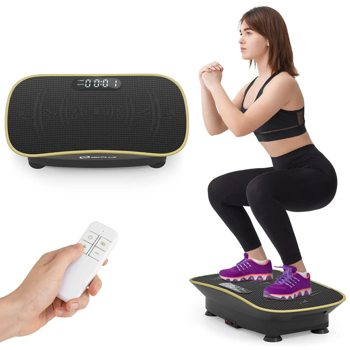 Vibration Plate Exercise Machine for Lymphatic Drainage and Weight Loss with 10 Speed Intensities, photo 15 of 56