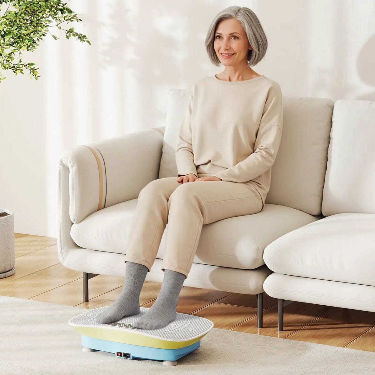 Vibration Plate Exercise Machine for Lymphatic Drainage and Weight Loss with 10 Speed Intensities, photo 7 of 56
