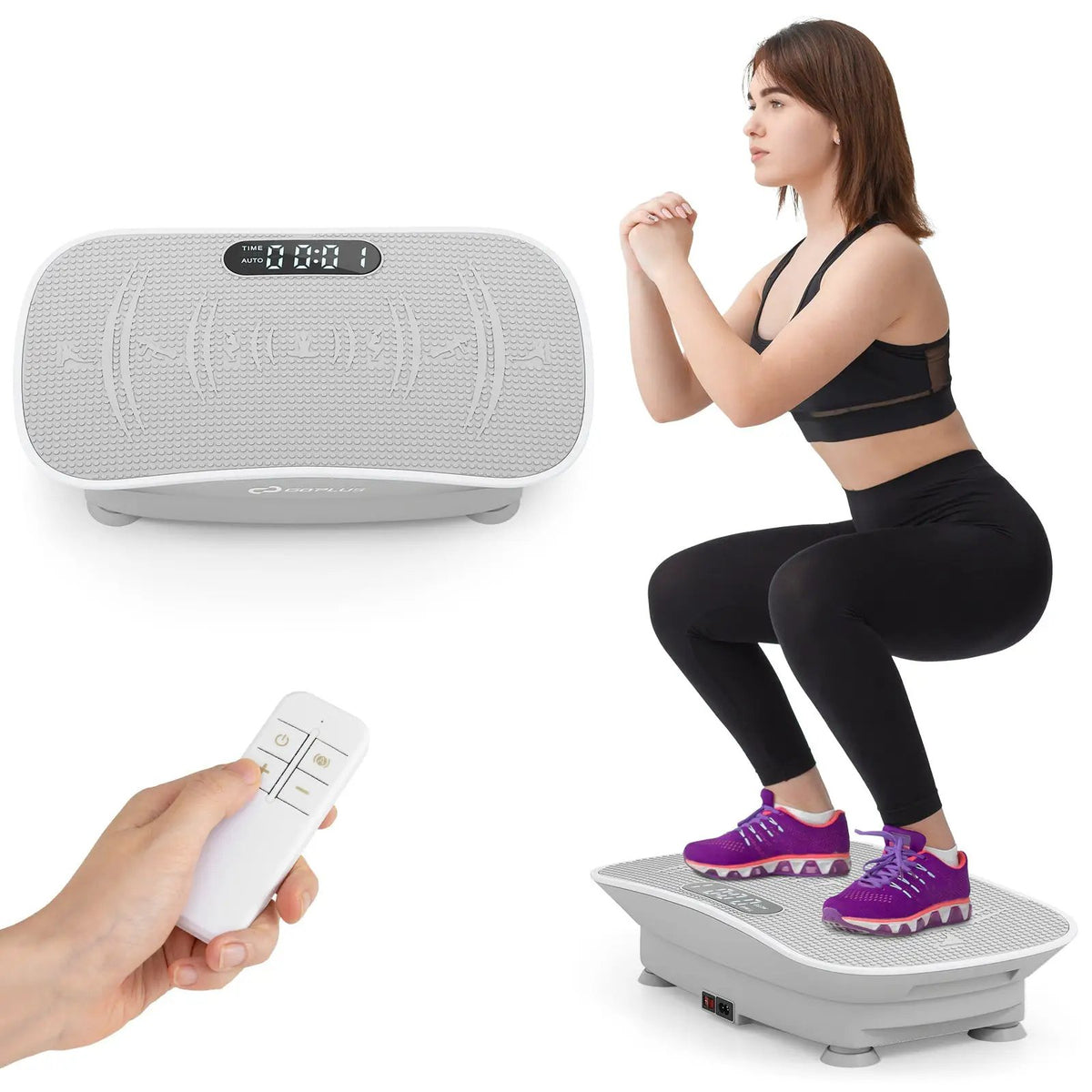 Vibration Plate Exercise Machine for Lymphatic Drainage and Weight Loss with 10 Speed Intensities, photo 27 of 56
