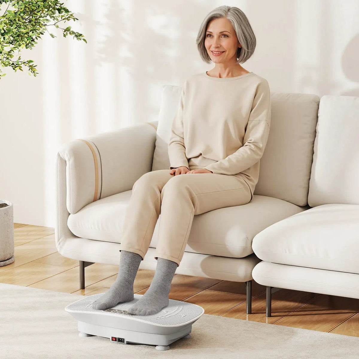 Vibration Plate Exercise Machine for Lymphatic Drainage and Weight Loss with 10 Speed Intensities, photo 2 of 56