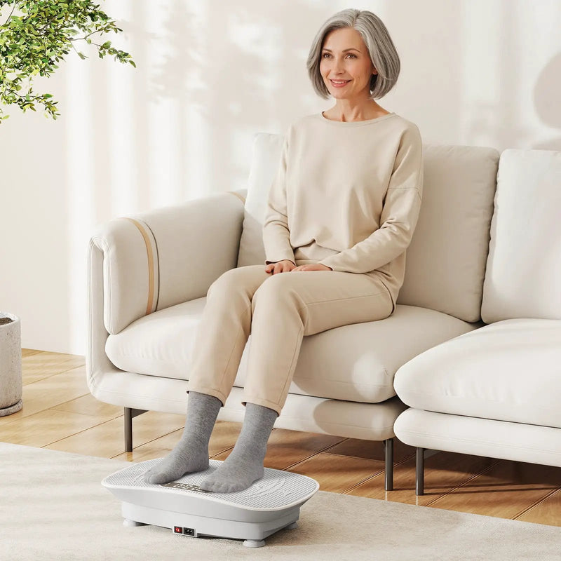 Vibration Plate Exercise Machine for Lymphatic Drainage and Weight Loss with 10 Speed Intensities by DirectDeals