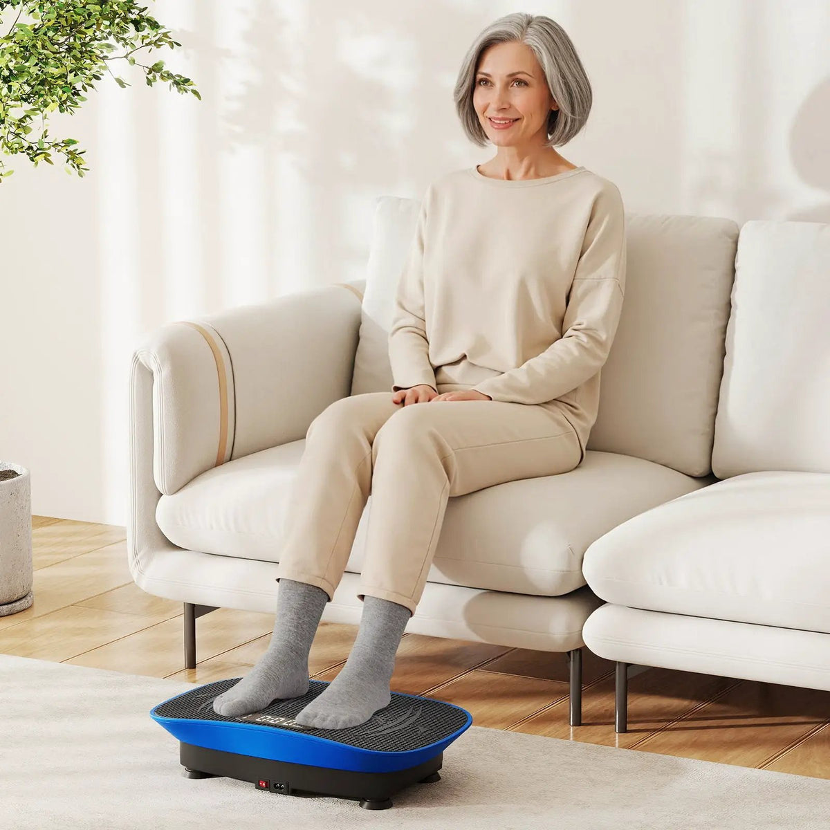 Vibration Plate Exercise Machine for Lymphatic Drainage and Weight Loss with 10 Speed Intensities, photo 5 of 56