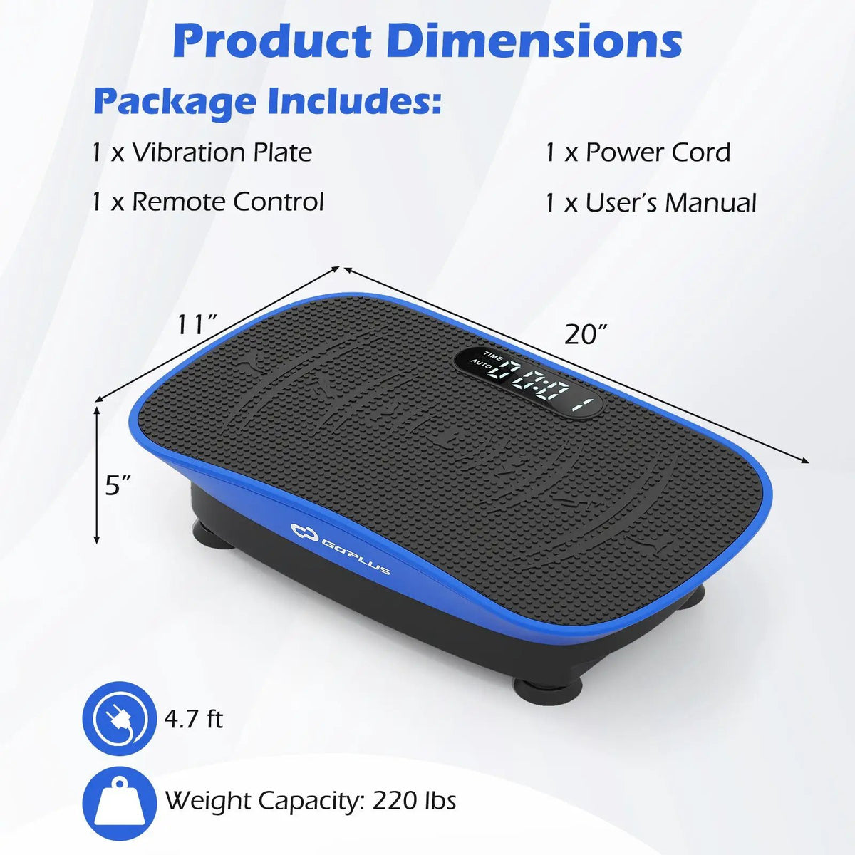 Vibration Plate Exercise Machine for Lymphatic Drainage and Weight Loss with 10 Speed Intensities, photo 31 of 56