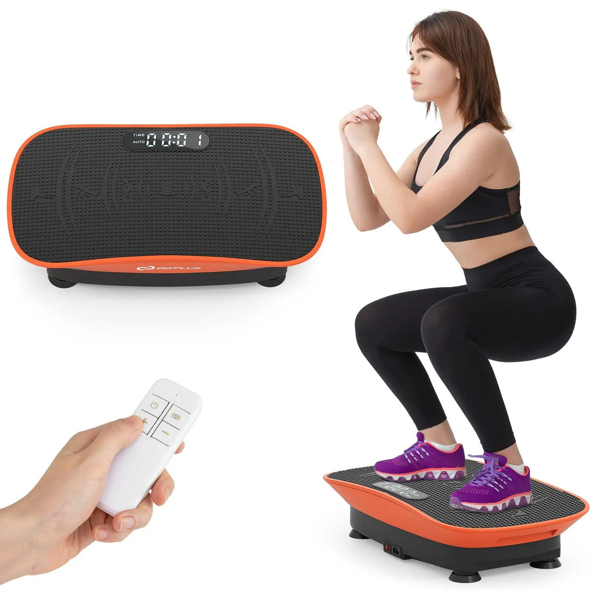 Vibration Plate Exercise Machine for Lymphatic Drainage and Weight Loss with 10 Speed Intensities, photo 24 of 56
