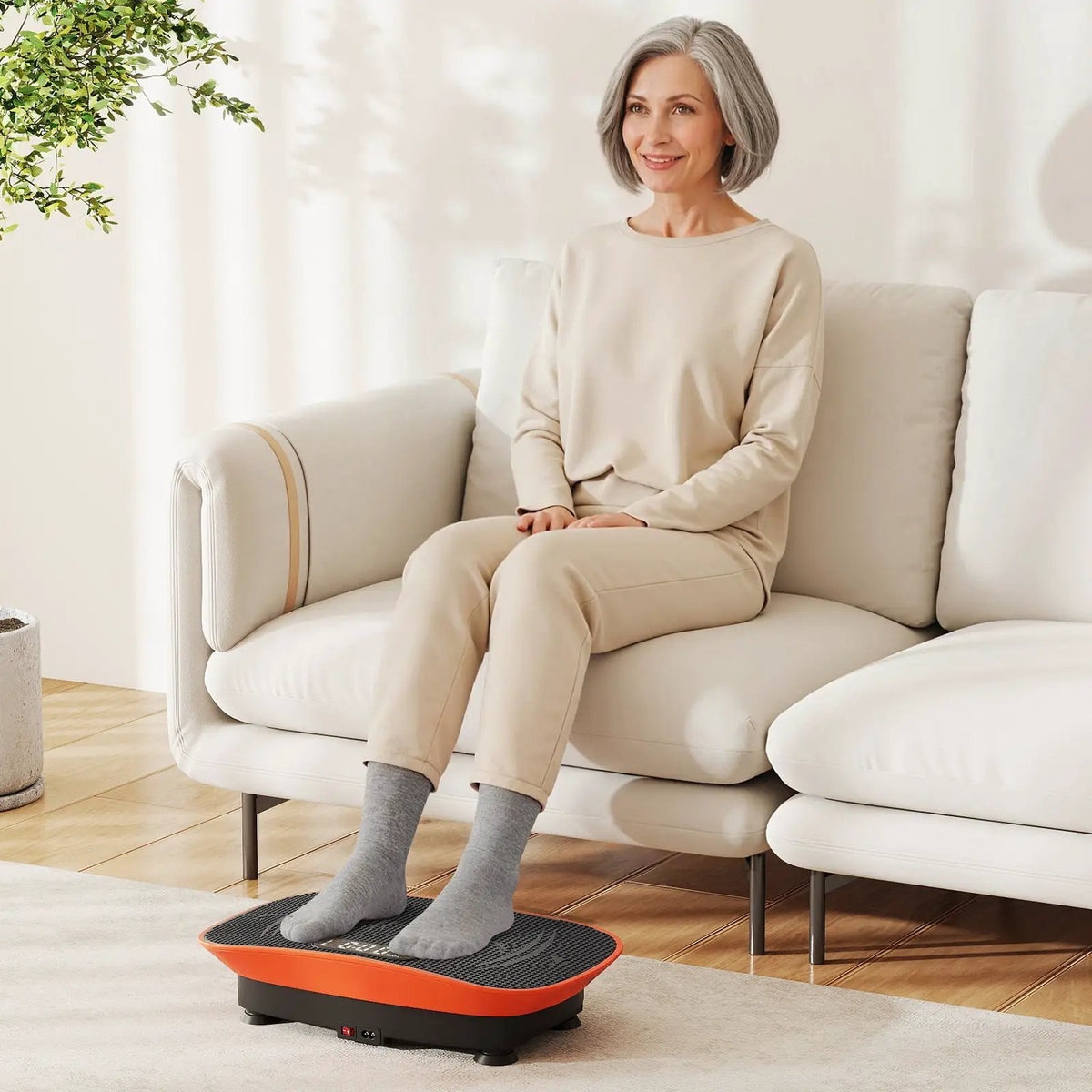 Vibration Plate Exercise Machine for Lymphatic Drainage and Weight Loss with 10 Speed Intensities, photo 3 of 56