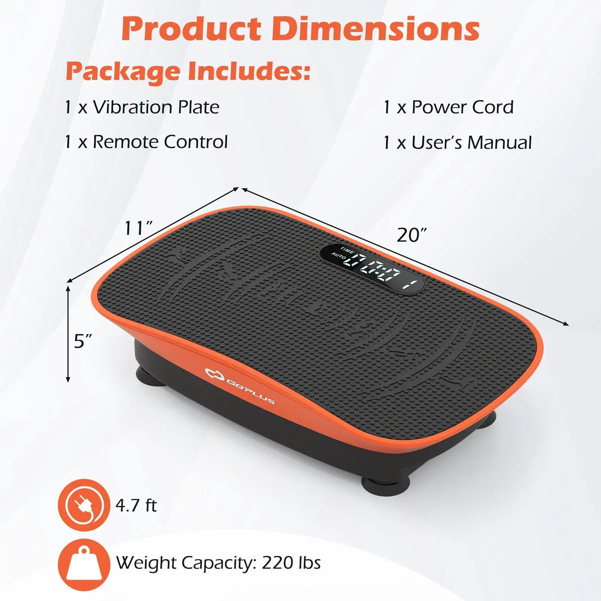 Vibration Plate Exercise Machine for Lymphatic Drainage and Weight Loss with 10 Speed Intensities, photo 30 of 56