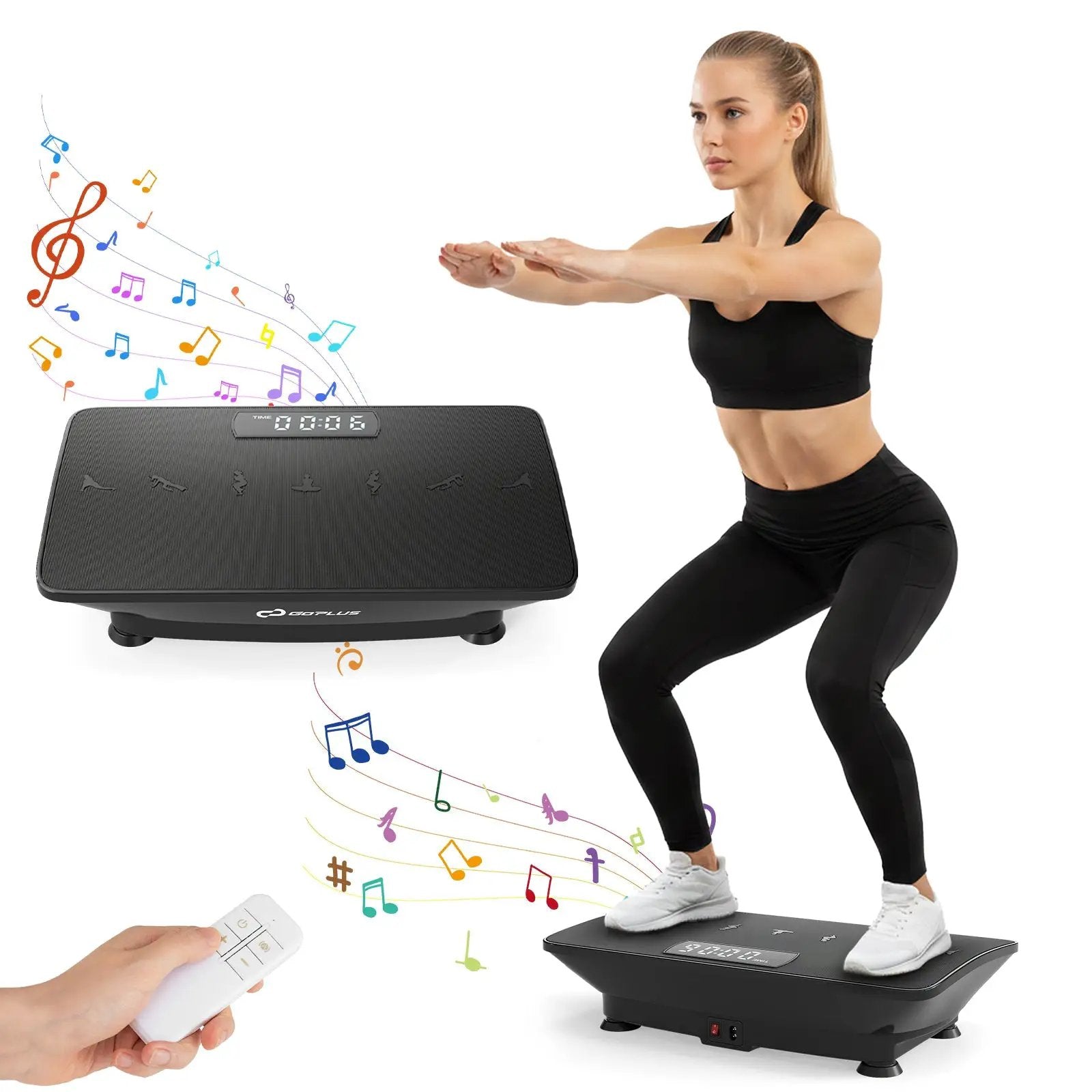 Vibration Plate Exercise Machine with Gravity Sensor for Home by DirectDeals