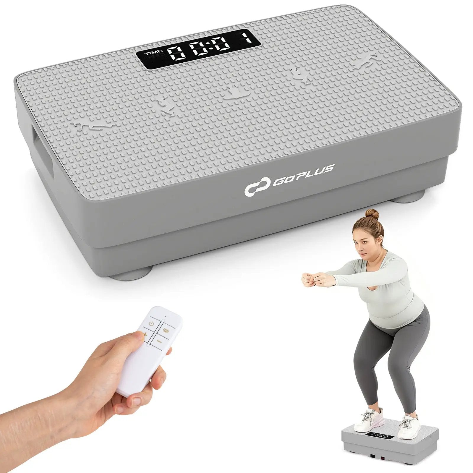 Vibration Plate Exercise Machine with Gravity Sensor and Remote Control for Home Gym by DirectDeals