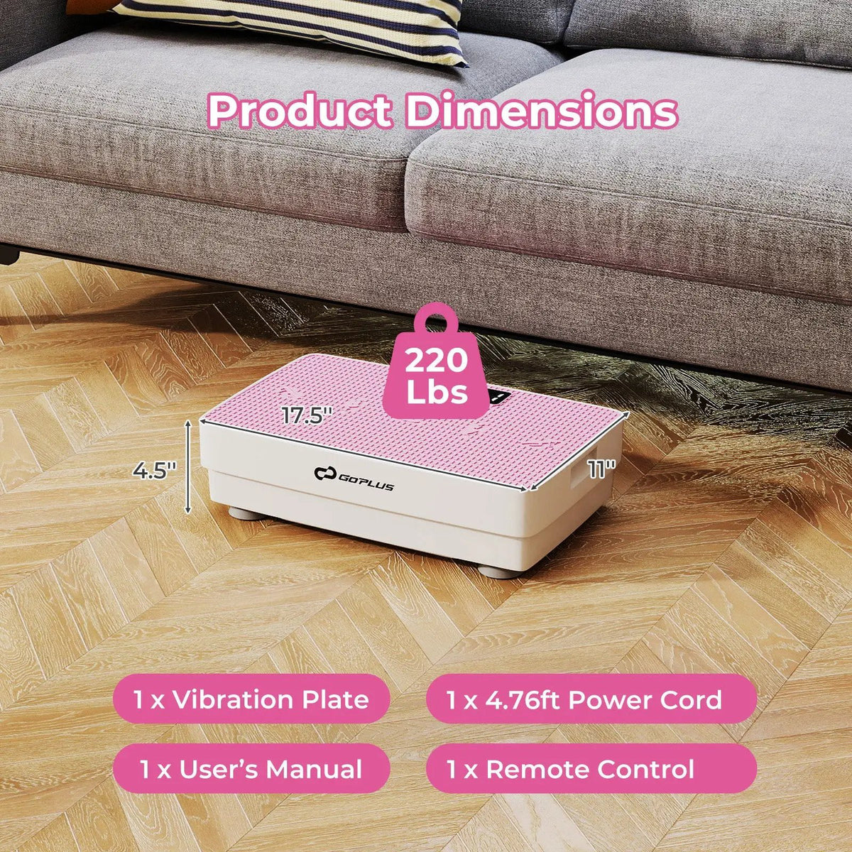 Vibration Plate Exercise Machine with Gravity Sensor and Remote Control for Home Gym, photo 9 of 16