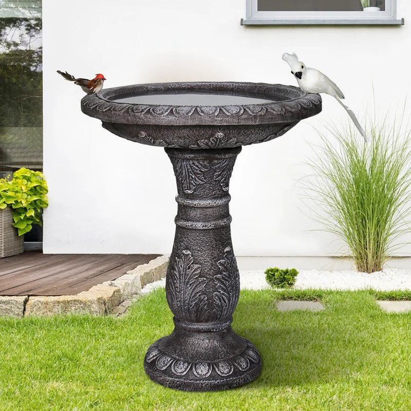 Concrete Leaf Bird Bath Acanthus Carved 24 Inch, photo 3 of 8