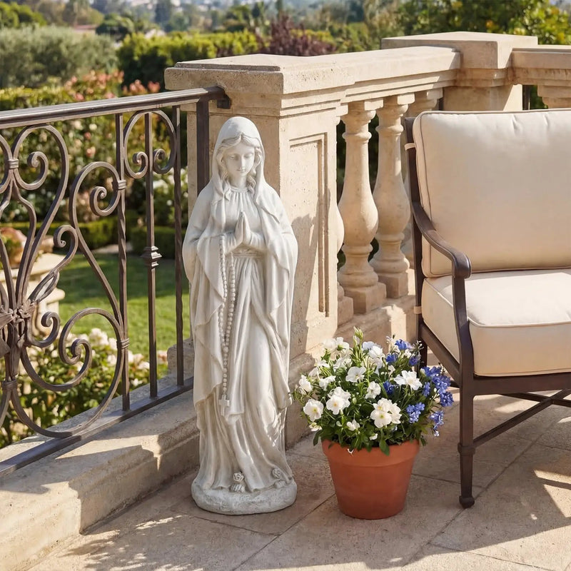Virgin Mary Statue 29.5 inch Tall Outdoor Religious Sculpture by DirectDeals