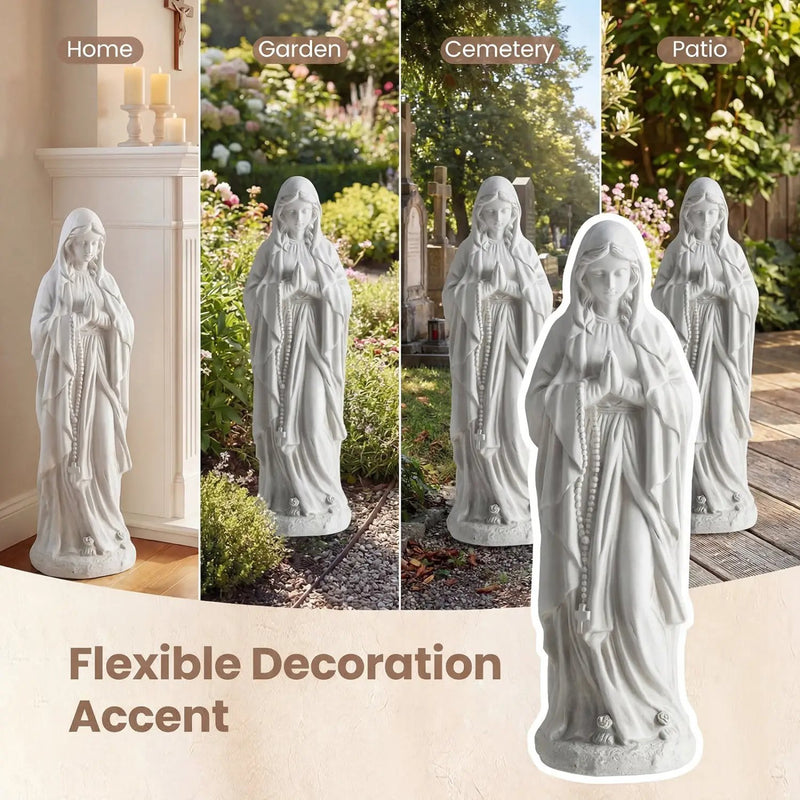 Virgin Mary Statue 29.5 inch Tall Outdoor Religious Sculpture by DirectDeals