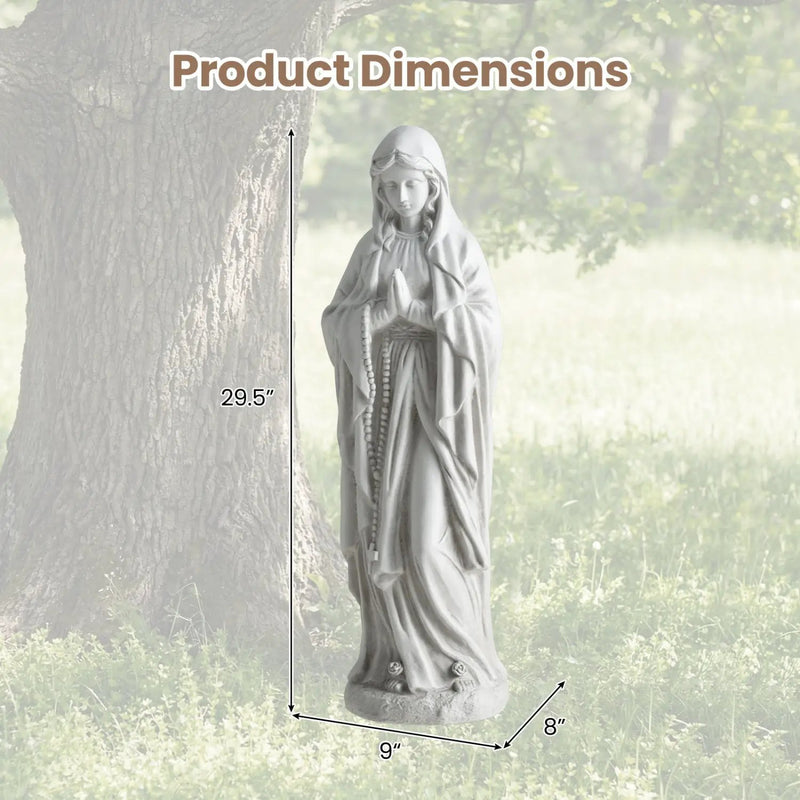 Virgin Mary Statue 29.5 inch Tall Outdoor Religious Sculpture by DirectDeals