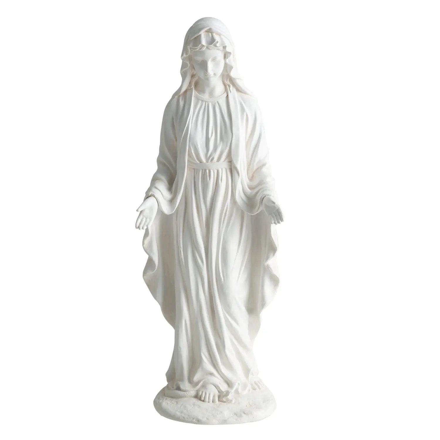Virgin Mary Statue 29.5 inch Tall Outdoor Religious Sculpture with Aged Finish by DirectDeals