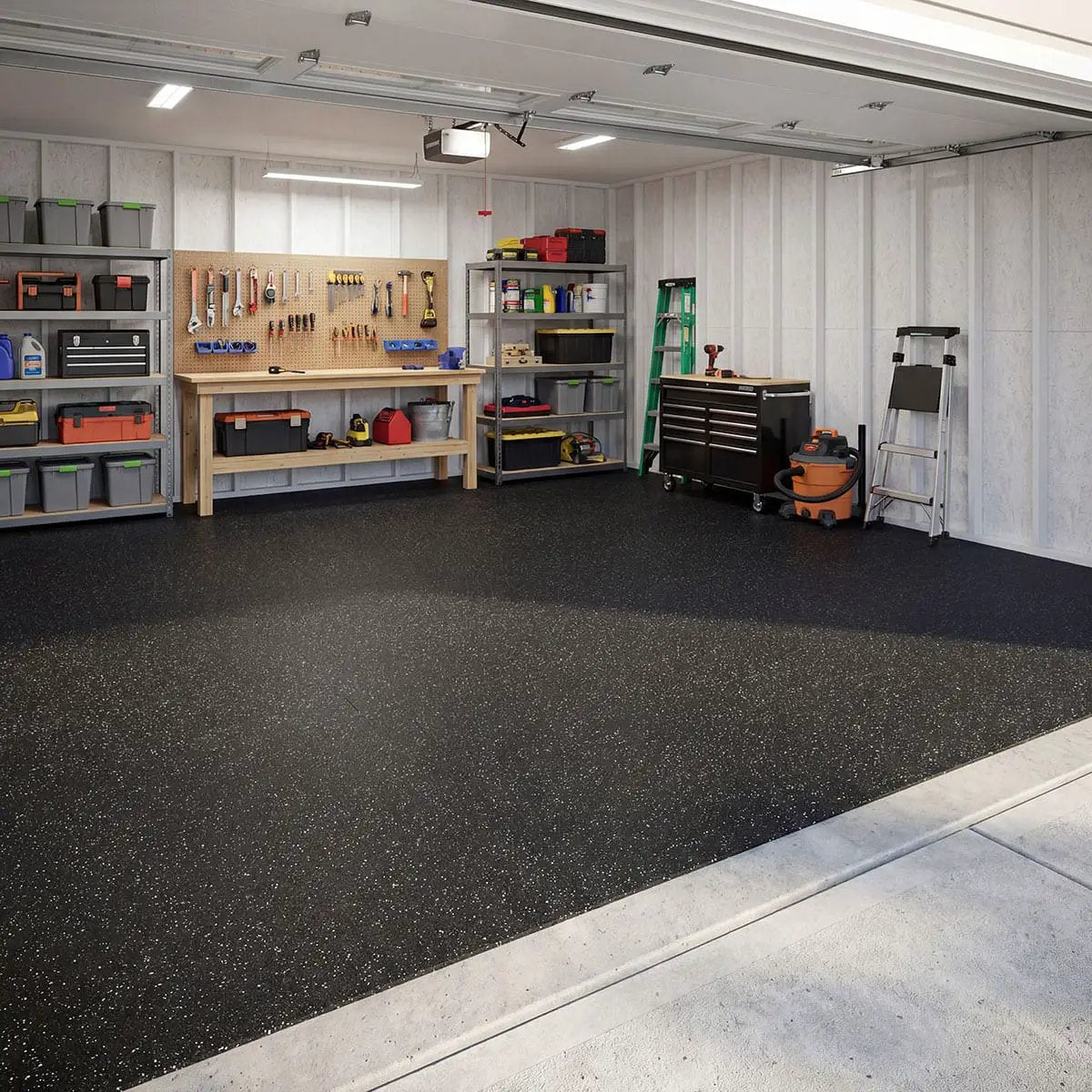 Gray Rubber Floor Mat 48x120x0.24 48x120 by MSI Surfaces