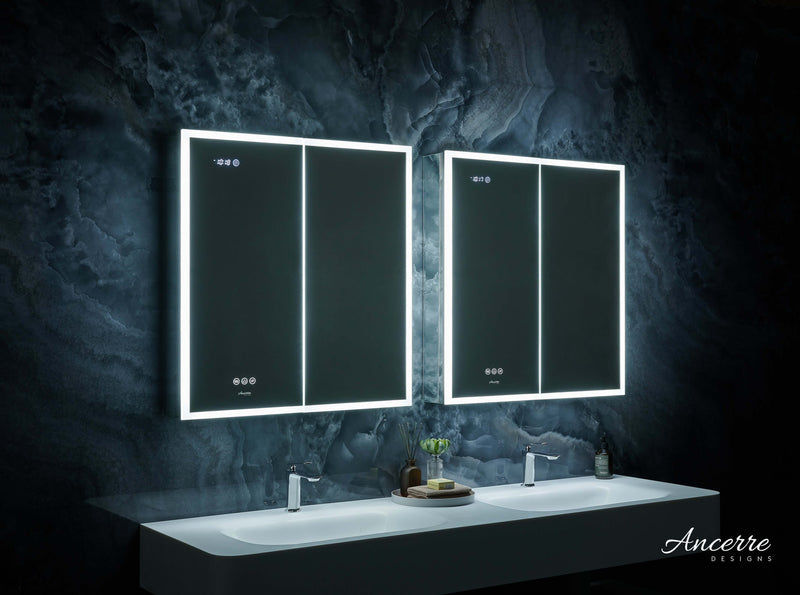 Pagani LED Mirror Cabinet with Defogger, Dimmer, Magnifier & USB outlet by Ancerre Designs