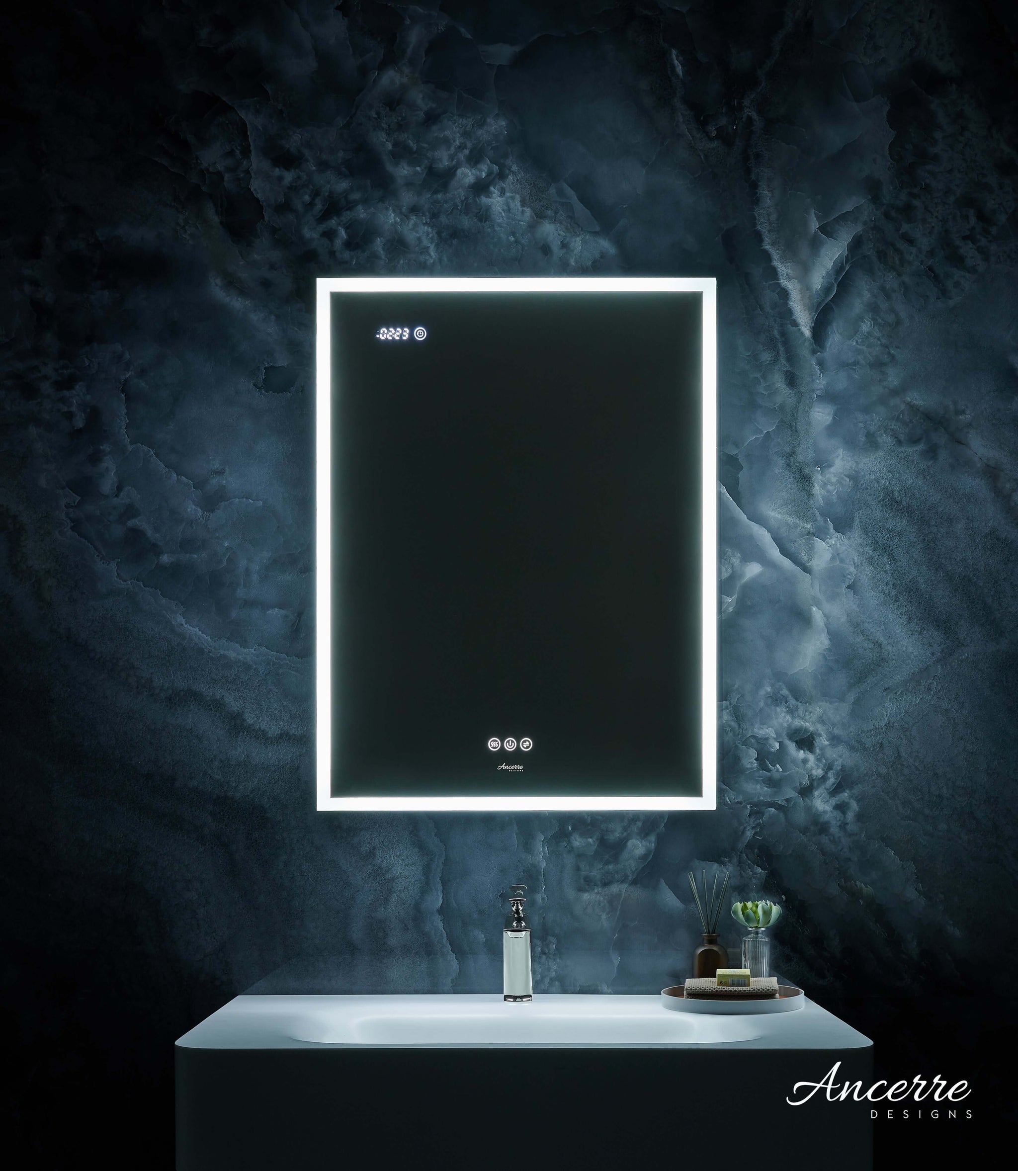 Pagani LED Mirror Cabinet with Defogger, Dimmer, Magnifier & USB outlet by Ancerre Designs