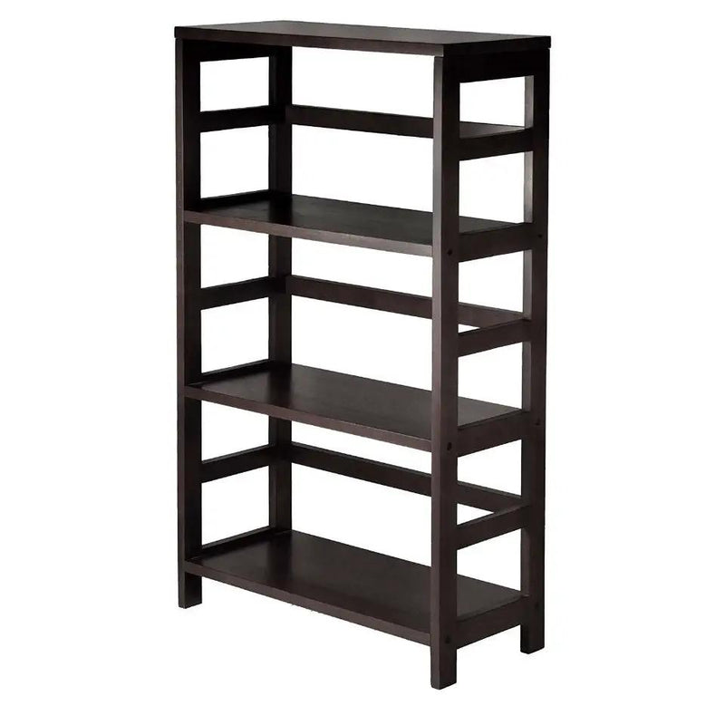 3-Shelf Wooden Shelving Unit Bookcase in Espresso Finish by HomePacific