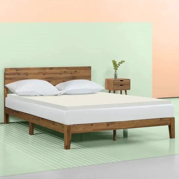 Full Size 2-inch Thick Plush High Density Foam Mattress Topper Pad - Medium Firm by HomePacific