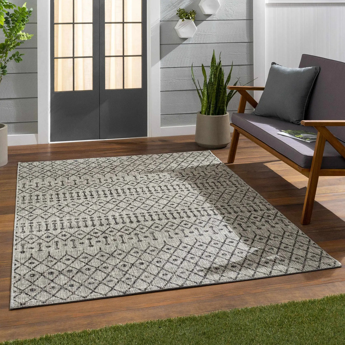 Wallkill Outdoor Area Rug, installed in a room 3
