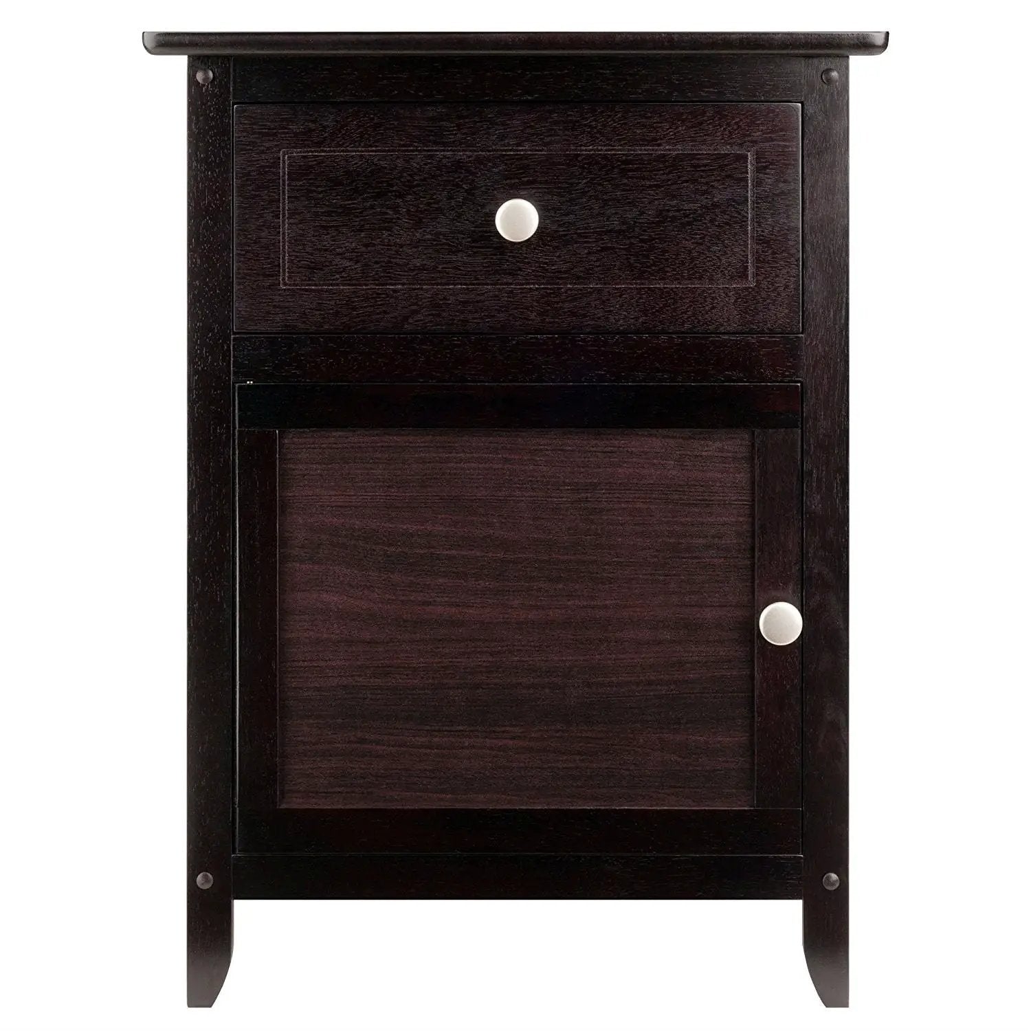 Espresso Wood End Table Nightstand Accent Table by HomePacific