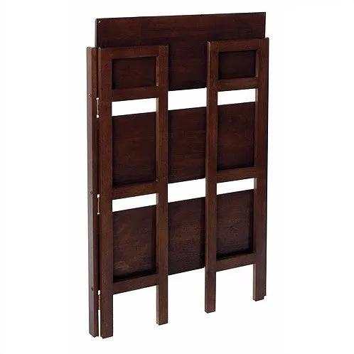 3-Shelf Stackable Folding Bookcase in Distressed Walnut Finish by HomePacific