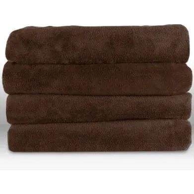 Walnut Brown Cuddle Microplush Heated Electric Warming Throw Blanket by HomePacific