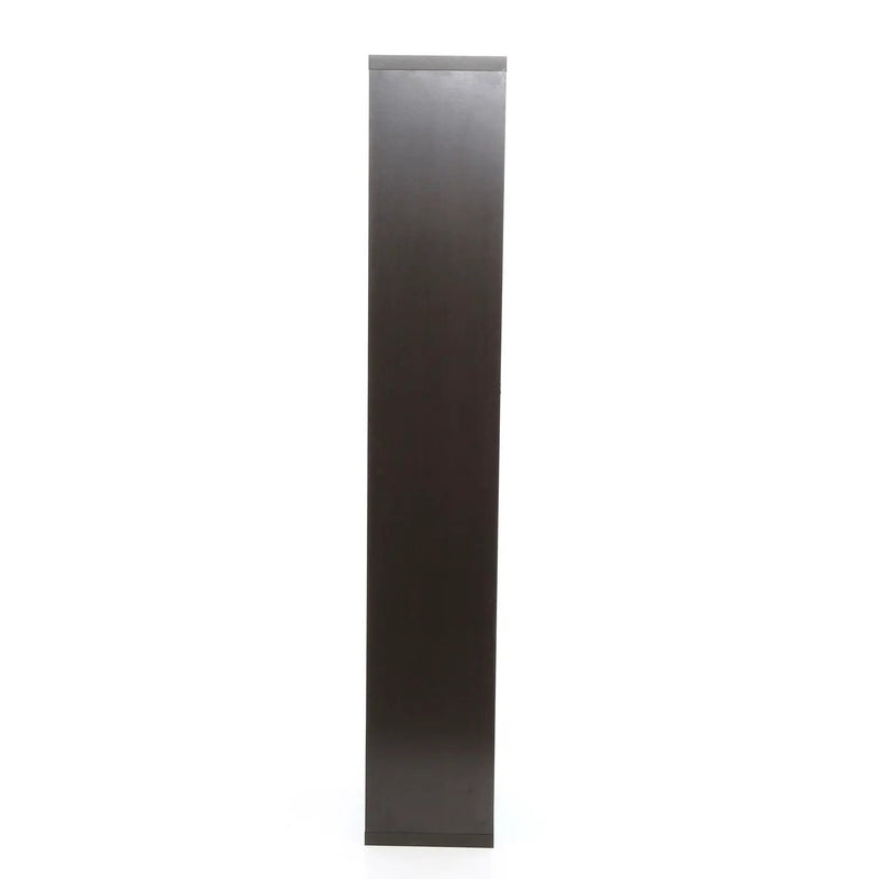 Modern 70-in High Display Cabinet Bookcase in Dark Brown Cappuccino Wood Finish by HomePacific