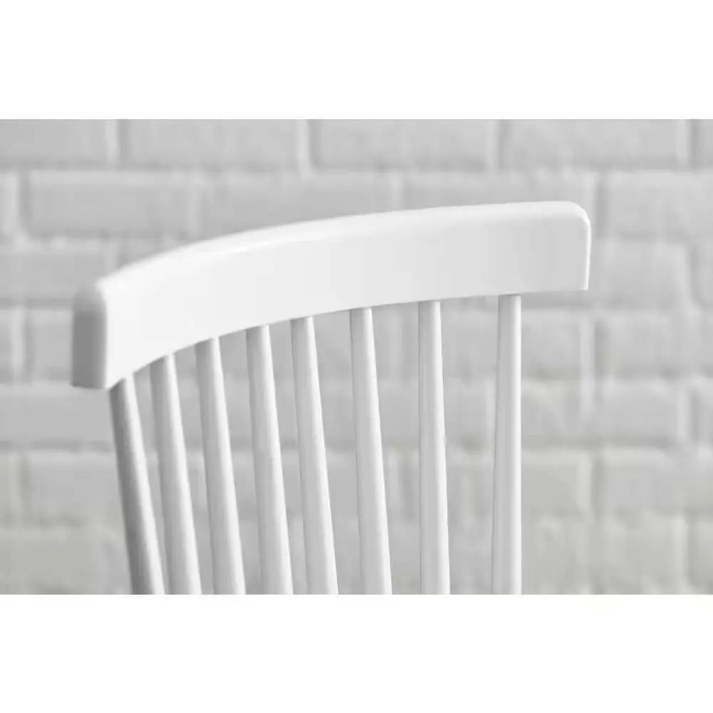 Set of 2 Classic Spindle Back White Solid Wood Dining Chair by HomePacific
