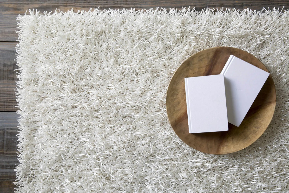 Browder Solid Beige Shag Area Rug - Clearance, photo 3 of 10